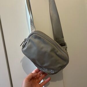 Gray Lululemon crossbody belt bag